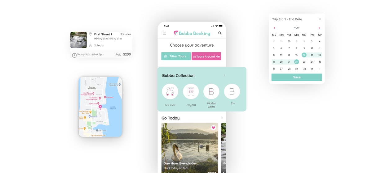 Bubba Bookings App Highlights
